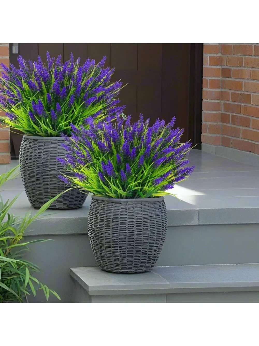 22 Pcs UV Resistant Lavender Artificial Flowers for Outdoor Pot Decor & Garden